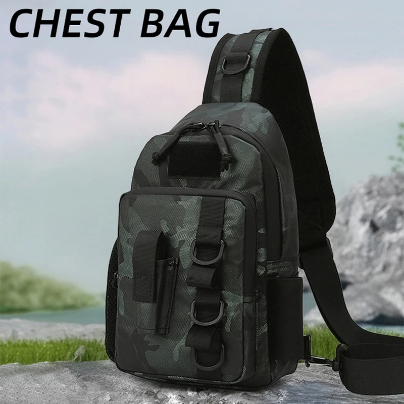 

Tactical Climbing Chest Bag Large Outdoor Sport Hiking Camping Fishing Waist Pack Gym Travel Running Phone Pouch Sling Backpack