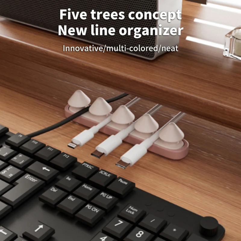 Simple Cartoon Clip Desktop Wire Organizer Wire Arrangement Storage Data Cable Charging Wire Fixed Winder Seamless Acrylic Hub