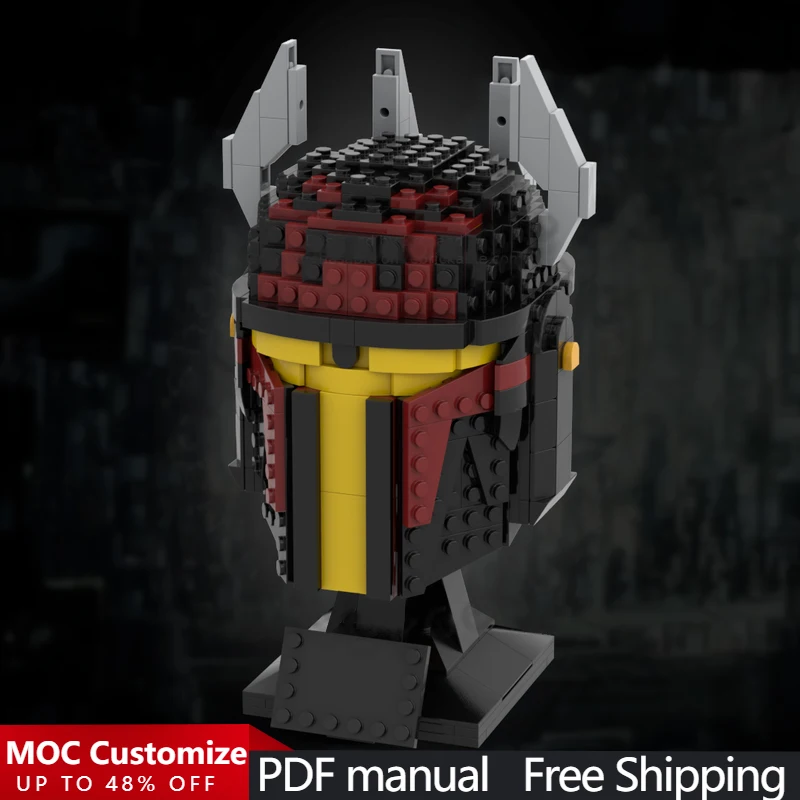 

583 PCS Popular Game Character Series Helmet Collection MOC Customize Modular Building Block Popular Kids DIY Holiday Toy Gifts