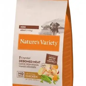 Nature's Variety Pienso No Grain de Pollo Campero para Perros Adultos Mini - 1.5 Kg
