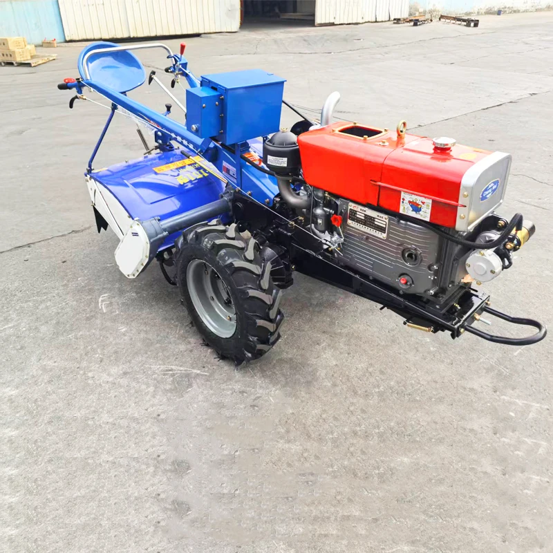 Hot Sale Agriculture Micro Tractor Hand Holder 2 Wheel Mini Walking Tractor With Tiller Agricultural Machine Small Tractors