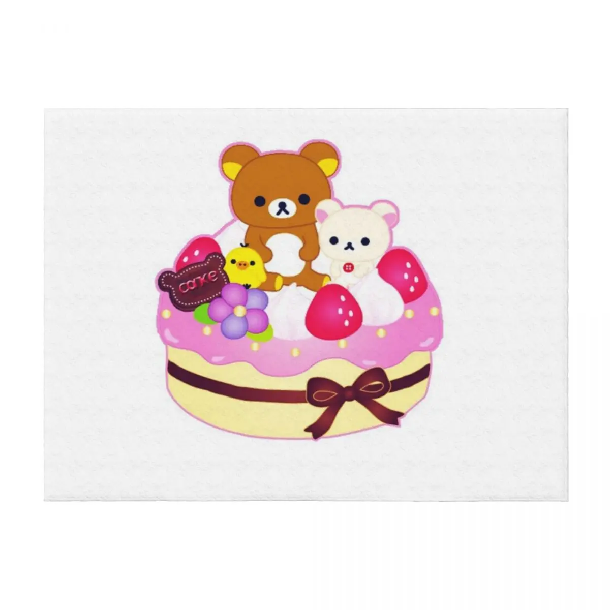 

rilakkuma cake Throw Blanket For Baby Thins Soft Plaid Sofas Blankets