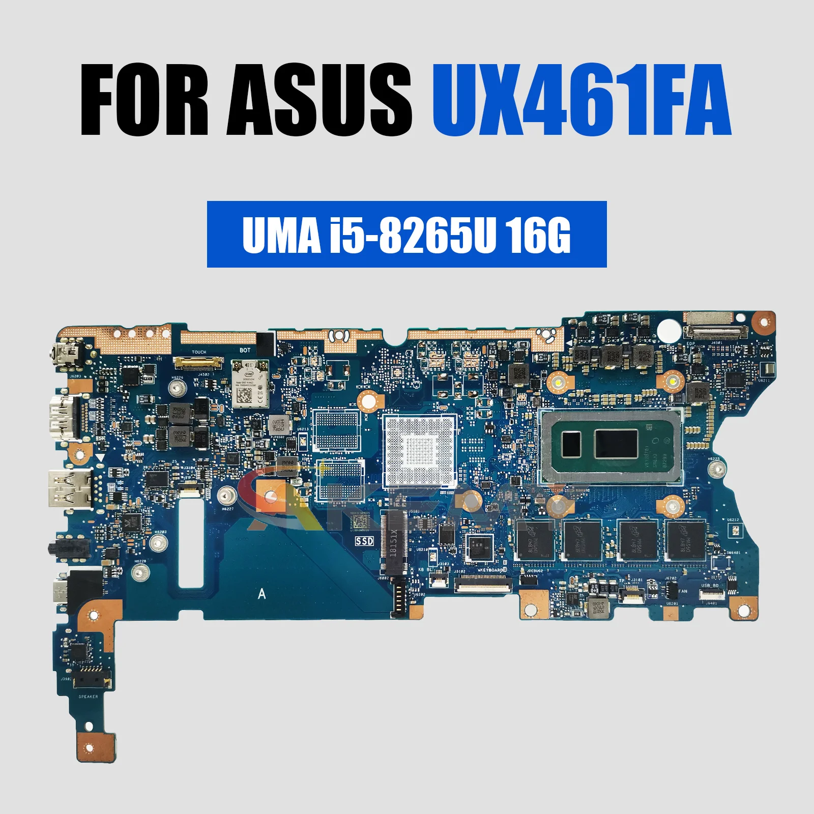 For ASUS UX461FA UX461FN TP461U TP461F Motherboard i3 i5 i7 CPU 8GB/16GB RAM - Afbeelding 9 van 15