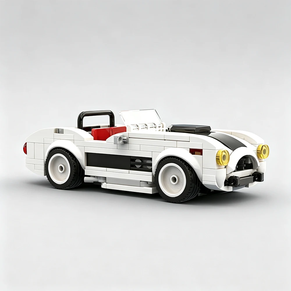 New MOC City Mobility Series White Sports Car Model Building Blocks DIY Modular Car Technology Assembly Toy Adult Birthday Gift
