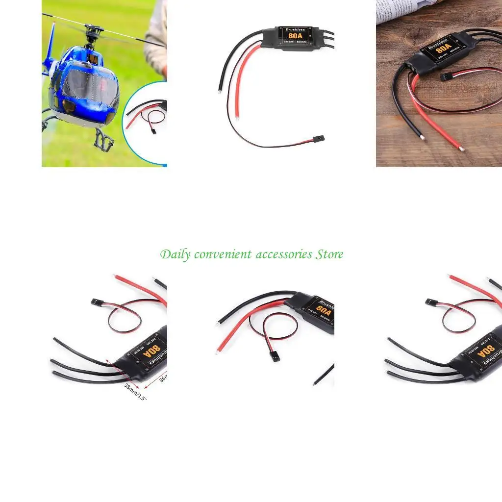 

97QB RC ESC, 80A 2-6S Бесщеточный электронный регулятор скорости с UBEC для самолета