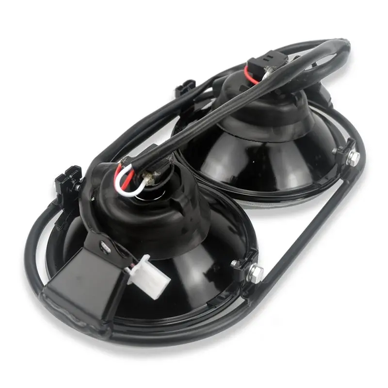 LED Motorcycle Spotlight Dual Round Headlight High/Low For Honda ZOOMER RUCKUS Scooter