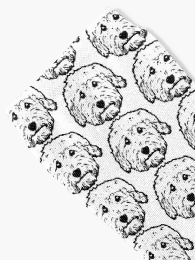 Goldendoodles! Labradoodles - any adorable doodle dog in black and white Socks short luxe floor Mens Socks Women's