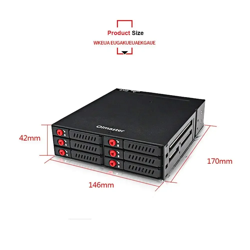 4/6 Bay 2,5 Zoll SATA HDD SSD Hot-Swap Mobile Rack Festplattengehäuse für PC 5,25 Zoll optisches Laufwerksgestell Internes Speicherfach – Detail 10