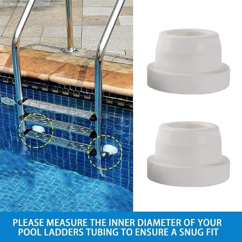 

R1WA 2Pieces Pool Ladder Bumpers for Inground Pool Steps Inside Plug Caps for 1.9in