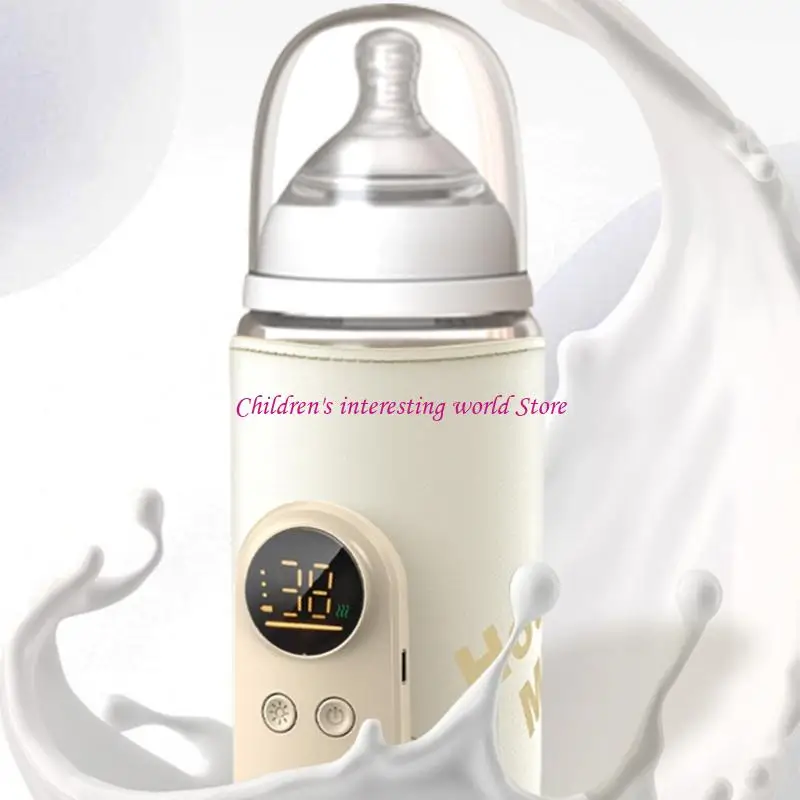 Manga calentador botella leche biberón biberón inteligente Manga 6-engranaje Temperatura ajustable 425F