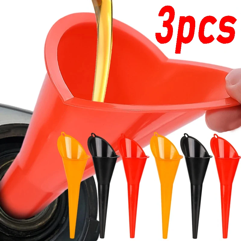 Automotive Long Handle Funnel Gasoline Fueling Tool Splashproof Plastic Fuel Funnels Motorcycle Refueling Tools Auto Parts