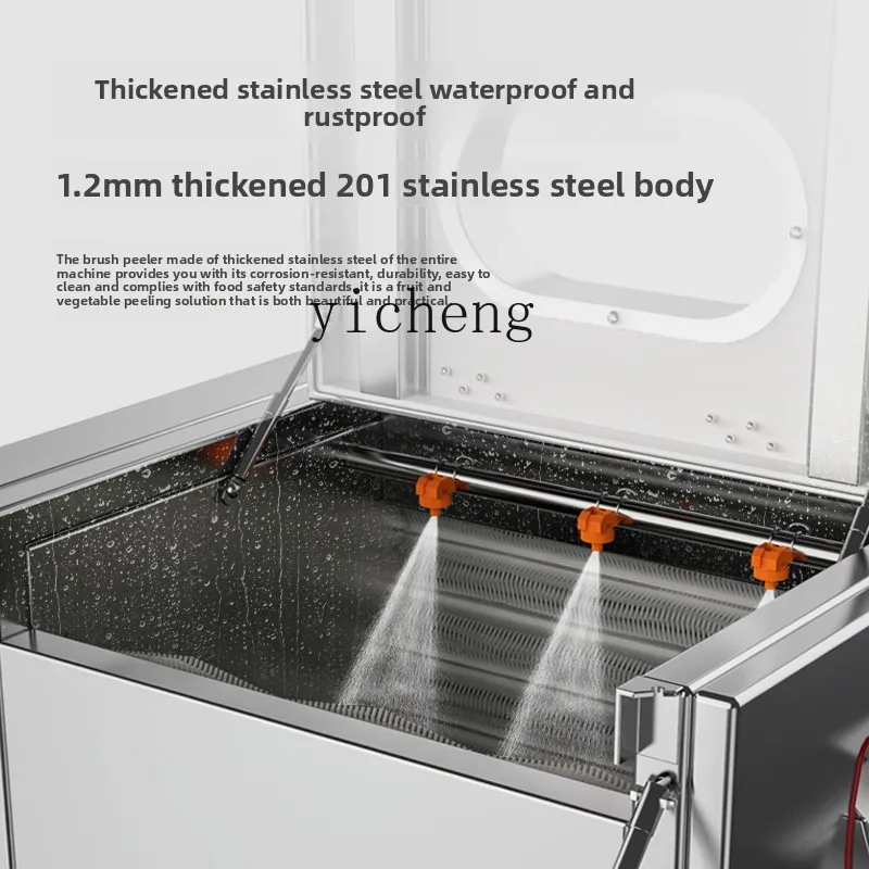 

ZZ commercial potato peeling machine automatic brush cleaning ginger sweet lotus stainless steel peeling