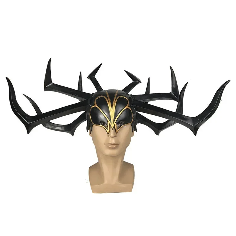 Movie Thor 3 HeLa Cosplay Headdress Death Goddess PVC Helmet Adult Women Men Halloween Party Performance Props MN12
