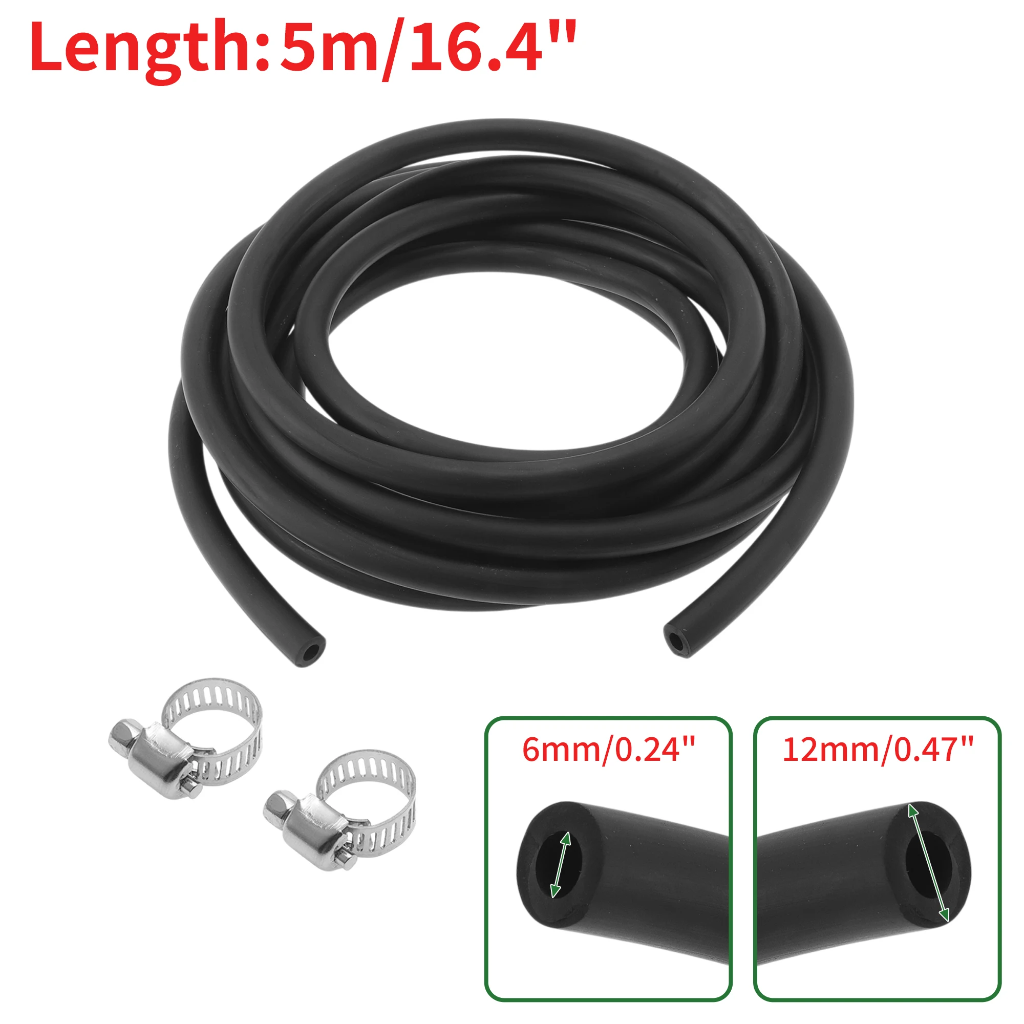 

UXCELL Lubricating Oil Hoses 6x12mm 5m Water Hose Pipe Tubing