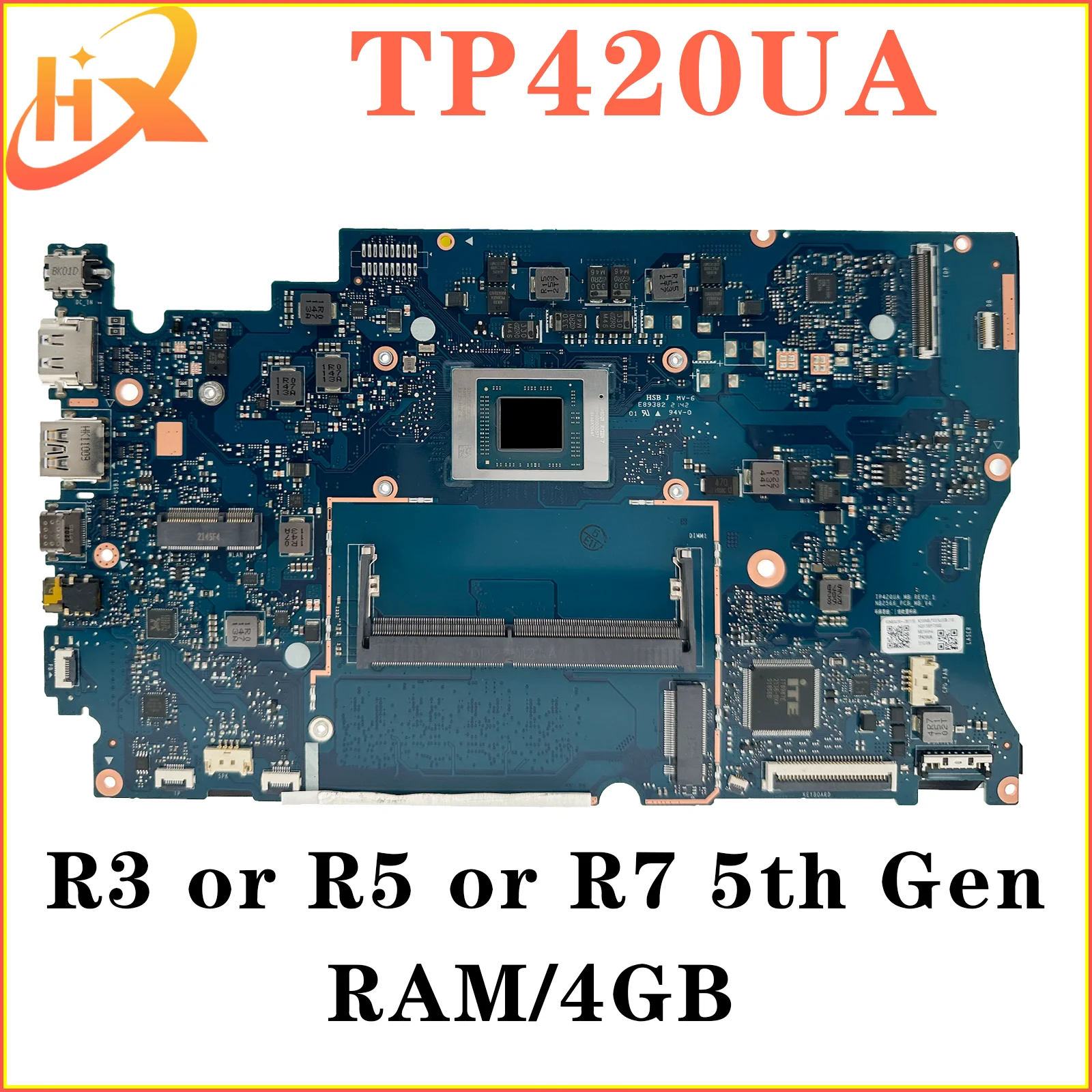 TP420UA Mainboard For ASUS TP420U TM420UA J420UA Laptop Motherboard R3 R5 R7 5th RAM-4GB