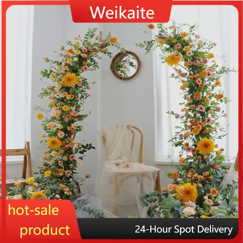 

Wrought iron balloon arch wedding props flower stand arch bracket wedding wedding background horn arch