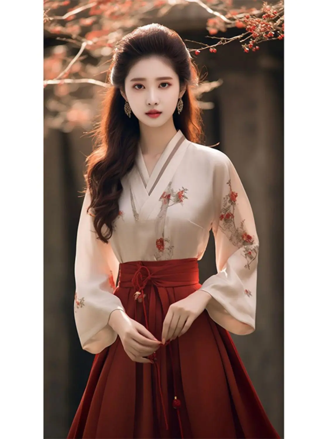 

New Chinese Sle National Trend Improved Tailed Skirt Women's Autumn 2025 New Elely Slimming High-End Hanfu irt Set