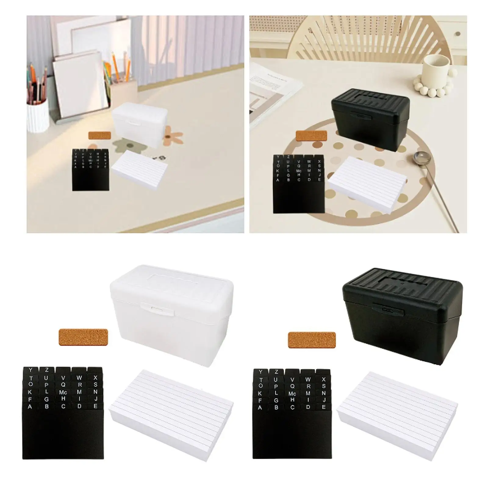 Indexing Cards Storage Box, Indexing Cards Box, Visit Card Holder with Cards, Tool with Card Organizer