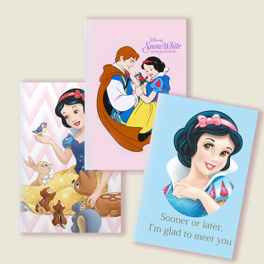 cartoon figure notebook for children branca de neve e os sete anoes princesa da neve fio a5 desenho bonito arte fantasia brinquedos filme 01