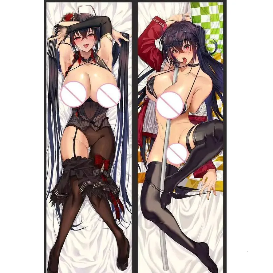 حارة وسادة للجسم غطاء Taihou Azur أنيمي على الوجهين طباعة بالحجم الطبيعي Dakimakura لطيف عارية #1