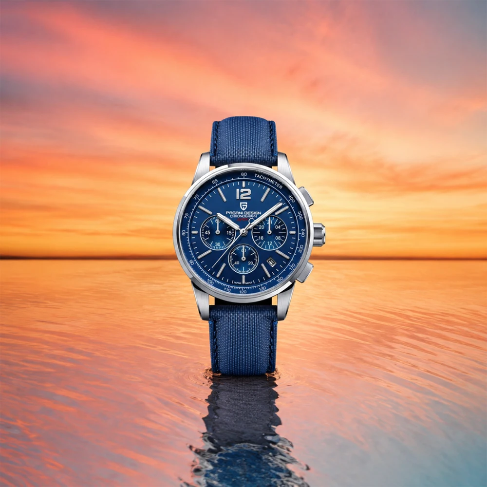PAGANI DESIGN Men Quartz Watch The Top Luxury Choice For Nobles Small Three-Pin Sapphire Glass Tachometer Waterproof Chronograph