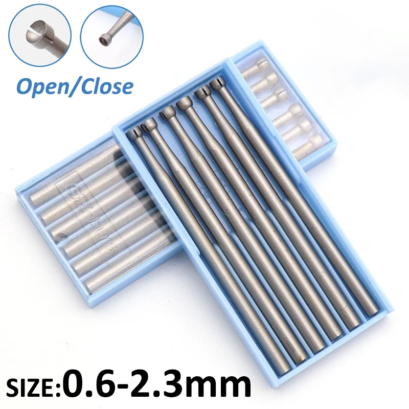 1-6pcs 0.6-2.3mm Alloy Tungsten Steel Engraving Carving Knife 2.35mmShank Olive Amber Woodworking Router Bit Wood Milling Cutter