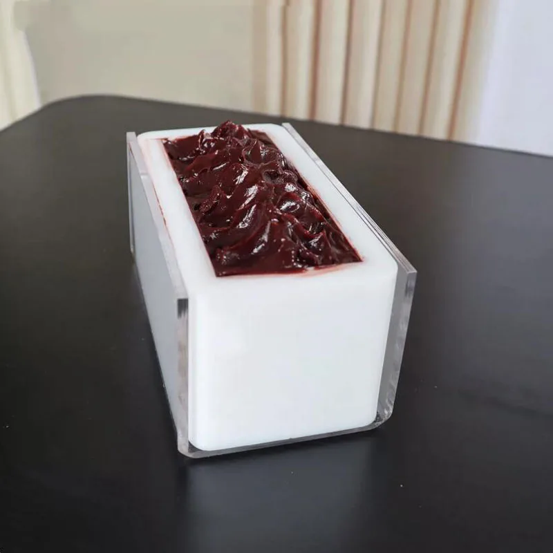 Flexible Silicone Soap Mold with Acrylic Frame 600g Capacity Easy Demolding for DIY Bath Bombs And Cosmetic Molds
