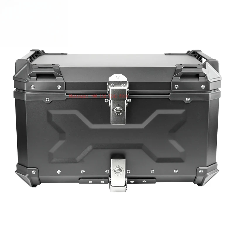

Hongsheng Produ65 Liter Silver Motorcycle Parts Trunk Aluminum Motorbike Delivery Box Storage Lage Top Case Motorcycle Tail Box