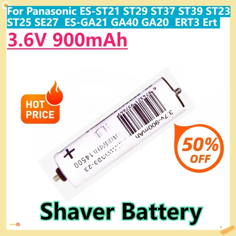 

For Panasonic ES-ST21 ST29 ST37 ST39 ST23 ST25 SE27 ES-GA21 GA40 GA20 ERT3 Ert 3 3.6V 900mAh Replacement Battery