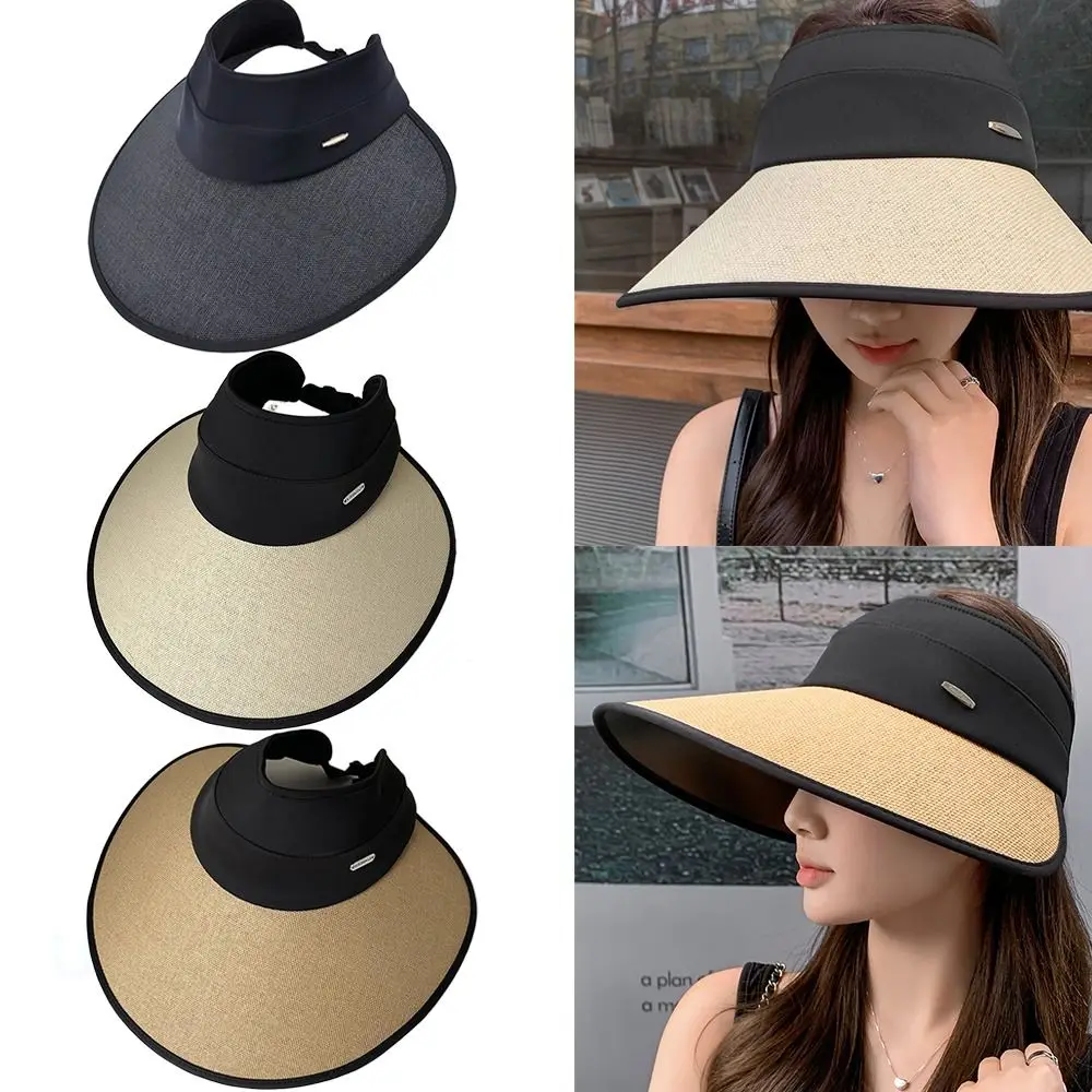 Hot Sale Anti-Sun Empty Top Hat Anti-UV UPF50 Straw Hats Foldable Breathable Sunshade Hat for Summer