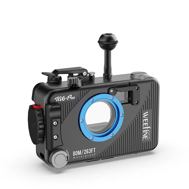 Weefine WFH TG6 Pro هيكل الكاميرا أوليمبوس TG6 غلاف كاميرا تحت الماء سبائك الألومنيوم مقاوم للماء 80 متر التصوير تحت الماء #2