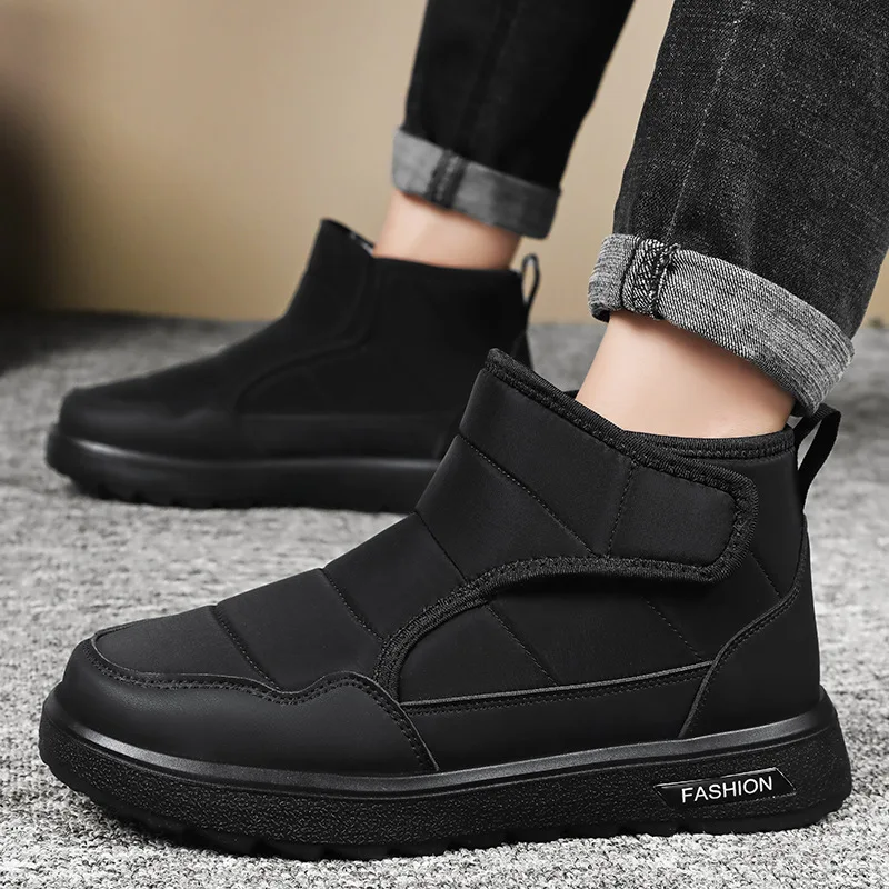 men's-winter-thickened-fleece-lined-mid-calf-soft-bottom-snow-boots-cotton-up-urethane-upper-warm-boot-large-size-polyurethane