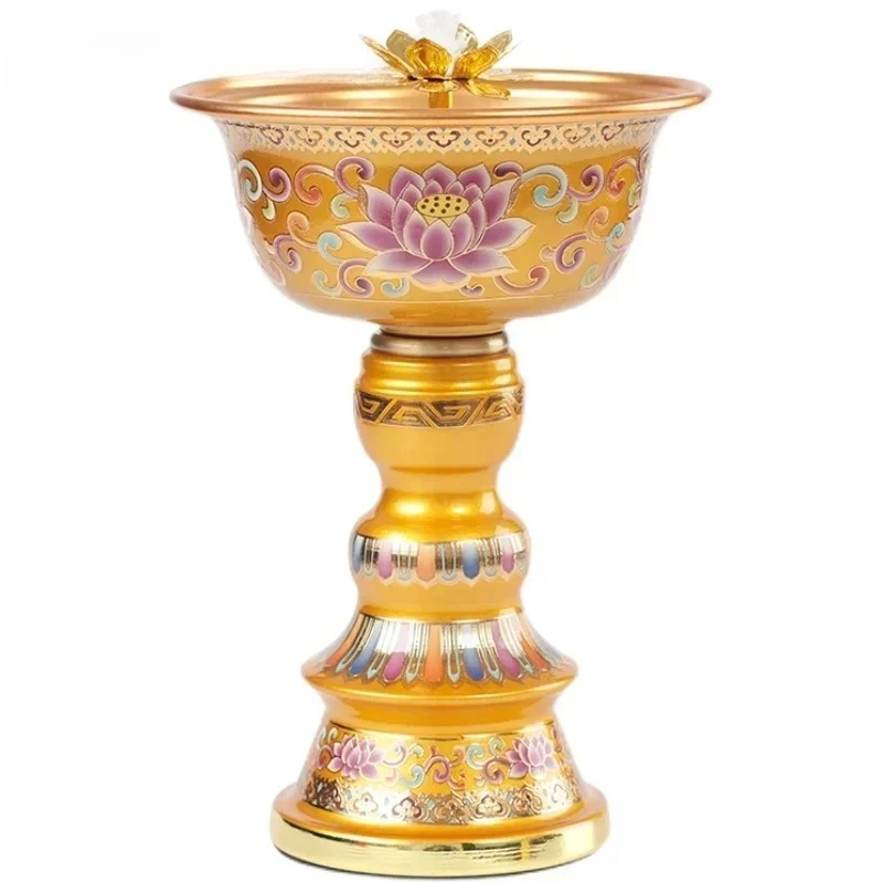 12.1x17.8cm retro nostalgic zinc alloy butter lamp for home offerings, Changming lamp for Buddha lamp feng shui  Buddhism