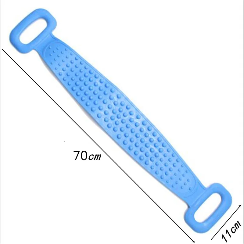 Toalla de baño de silicona unisex, cepillo de barro de doble cara, artefacto de baño, tira de baño para frotar la espalda para eliminar la piel