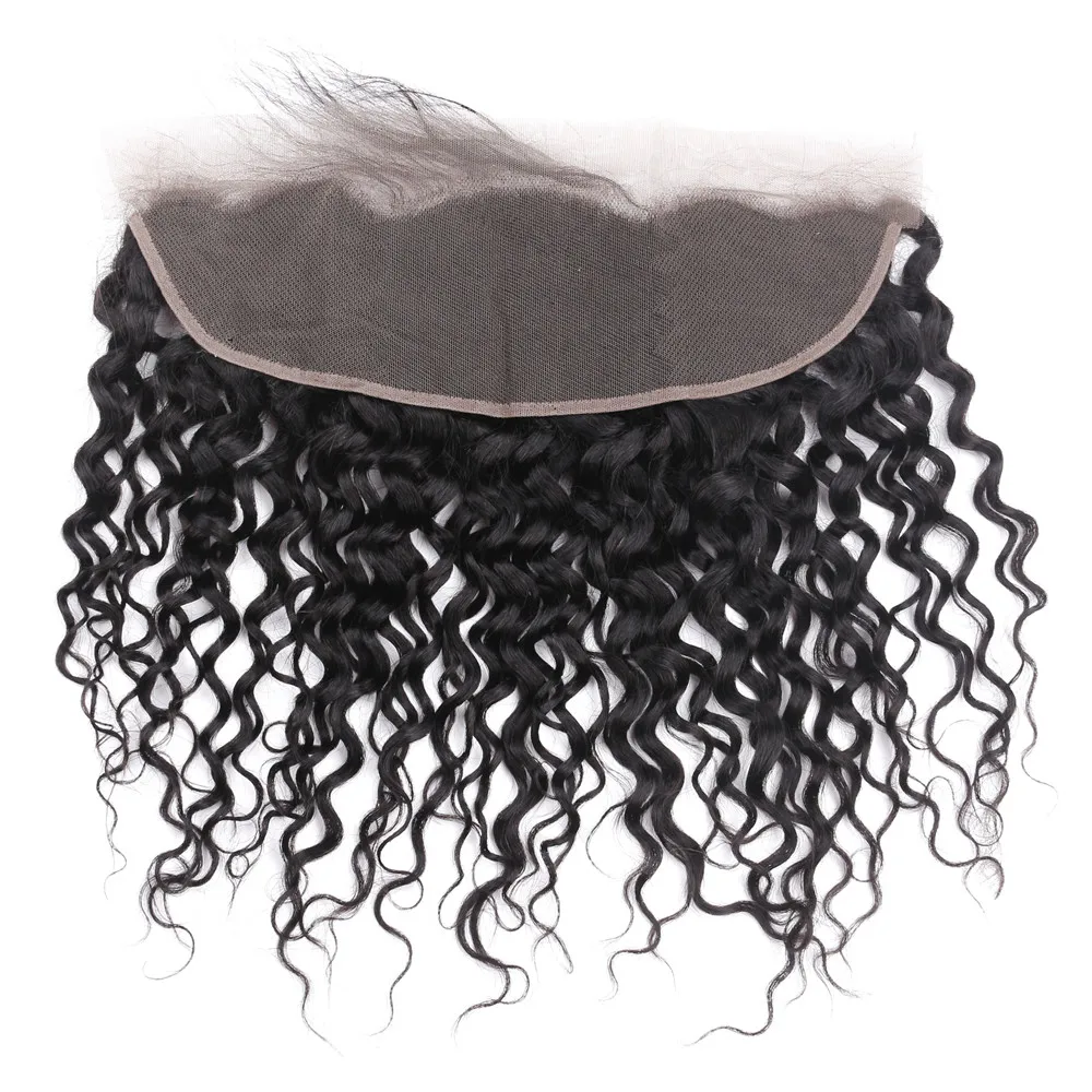 Deep Wave 13x4 Lace Frontal Human Hair Pre-Plucked with Baby Hair Brazilain Water Wave Lace Frontal Wet and Wavy For Black Women