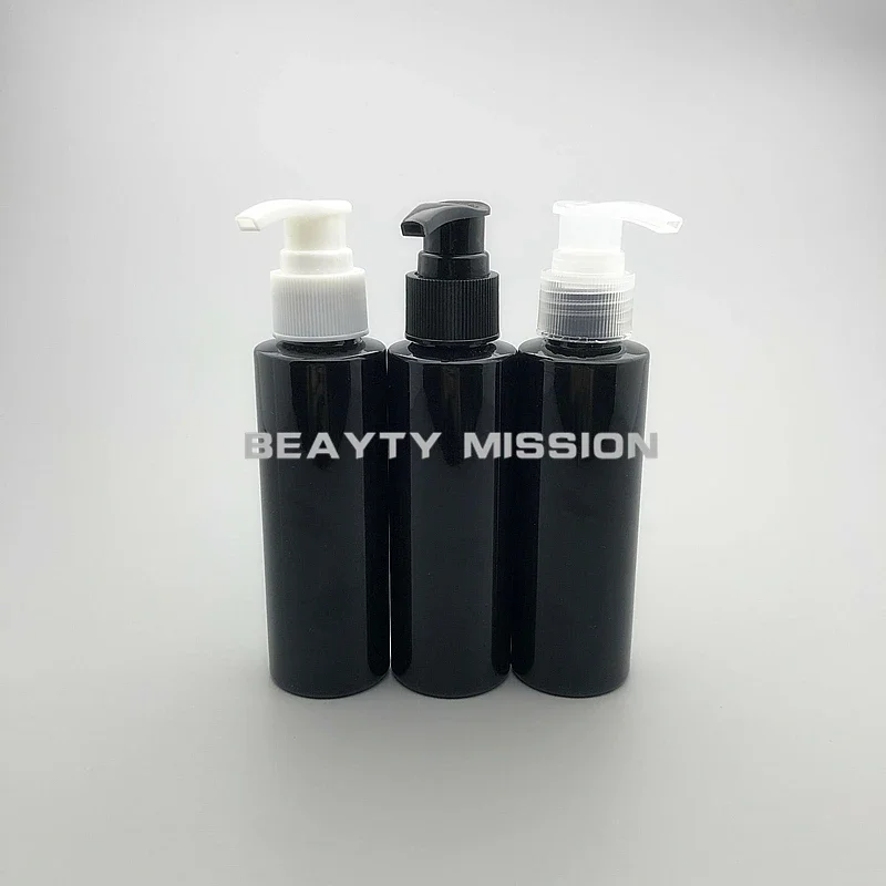 

BEAUTY MISSION 100ml 48 Pcs/Lot Black Liquid Soap Lotion Pump Plastic Bottles,Empty Black Refillable Shampoo Bottle