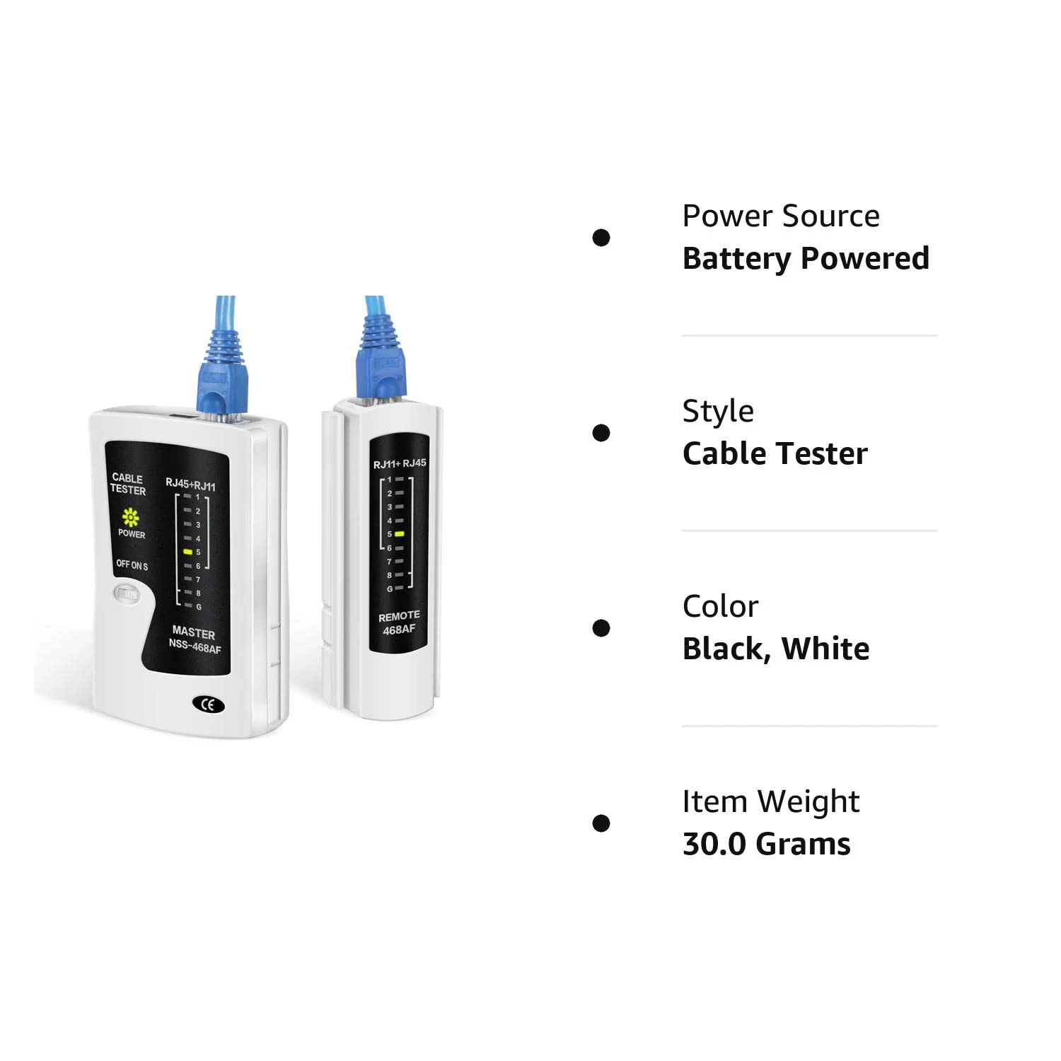 ZoeRax RJ45 Netzwerkkabeltester Ethernet-Tester-Tool für RJ45 LAN Ethernet-Kabel Cat6 Cat6a Cat5 Cat5e Cat7 – Detail 6