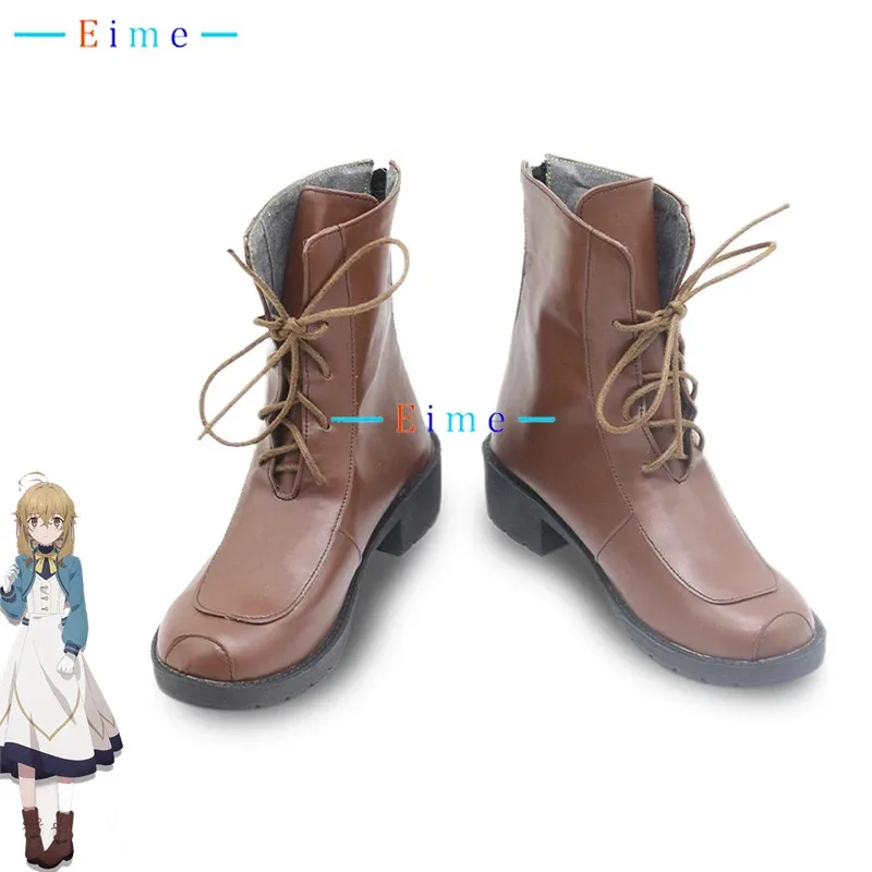 25COSSilent Witch Monika zapatos de Cosplay zapatos de cuero PU botas de Carnaval de Halloween accesorios de Anime accesorios de Cosplay hechos a medida