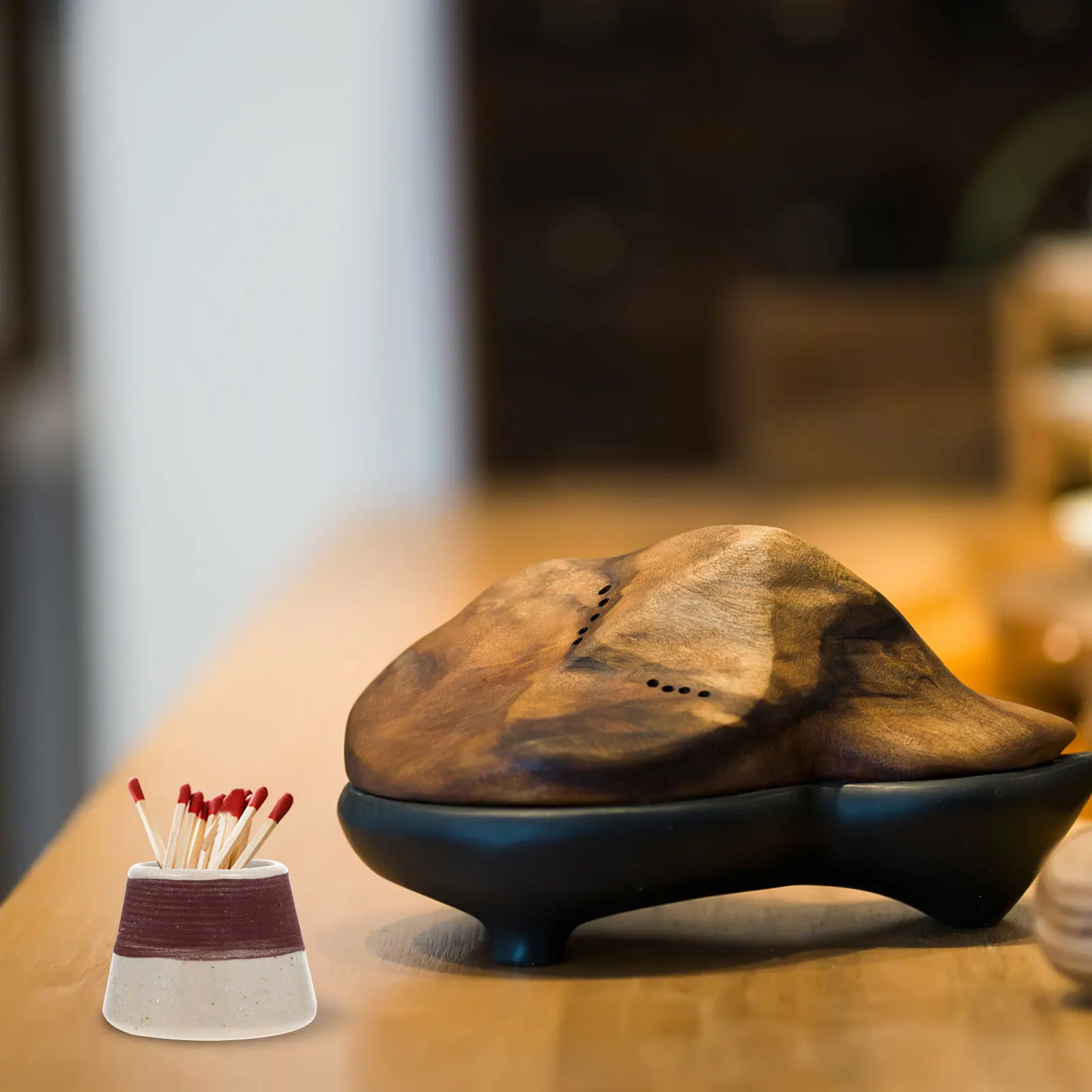 

Decorative Jar of Storage Vintage Mini Matchstick with Striker Empty Jars