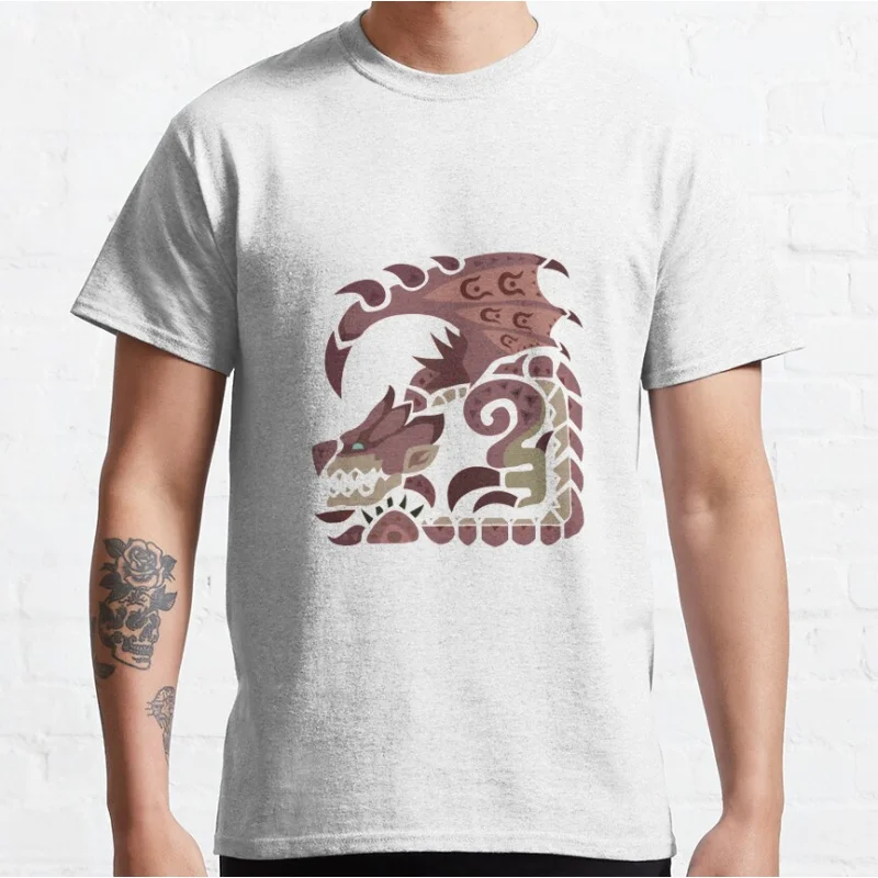 Cute Pink Rathian Anime Video game Monster hunter world MHW Hunting Club Graphic T Shirts for men large size Adult S-6XL tops