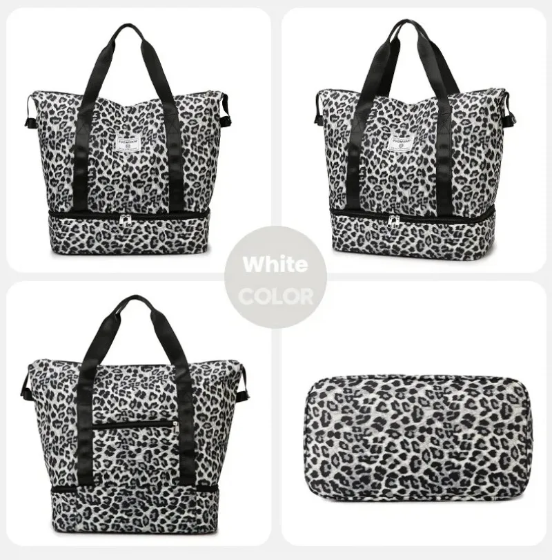 Modische Leopardenmuster-Reisetasche Sport- und Fitnesstasche Yoga-Handtasche Geeignet für Reisen, Fitness, Tourismus, Yoga und Andere Aktivitäten – Detail 18