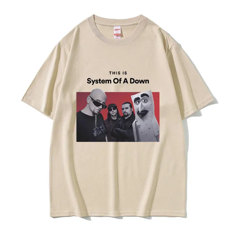 This Is System of A Down T Shirts Men Women Cotton Vintage Oversized T-shirt Men's 90s Rock Band Alternative Metal Music Tshirt