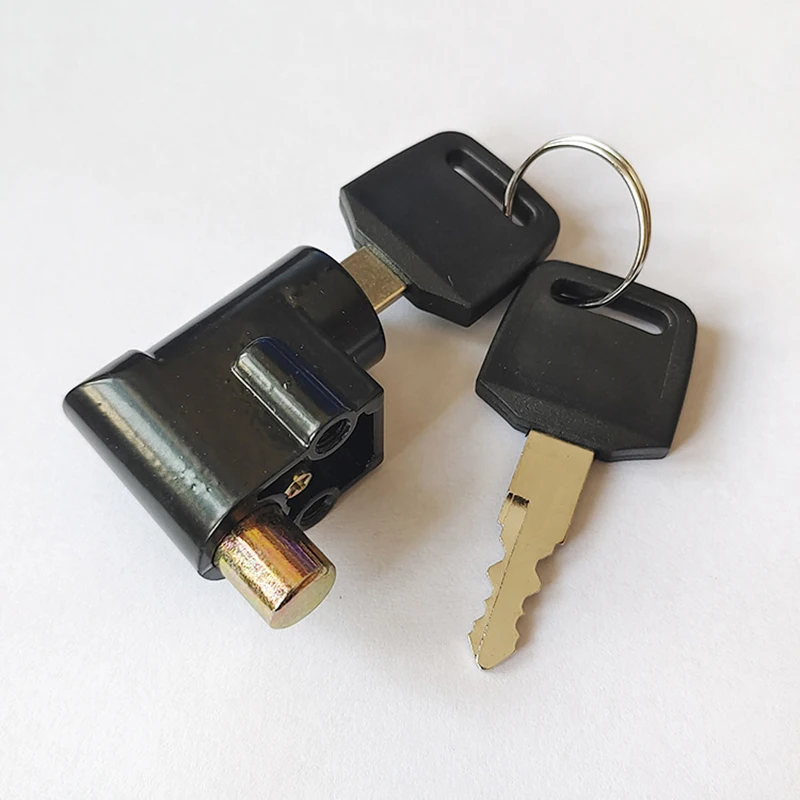 1pc plástico grande cabeça bloqueio veículo elétrico anti-roubo bloqueio de bateria bicicleta elétrica veículo caixa de bateria bloqueio frontal