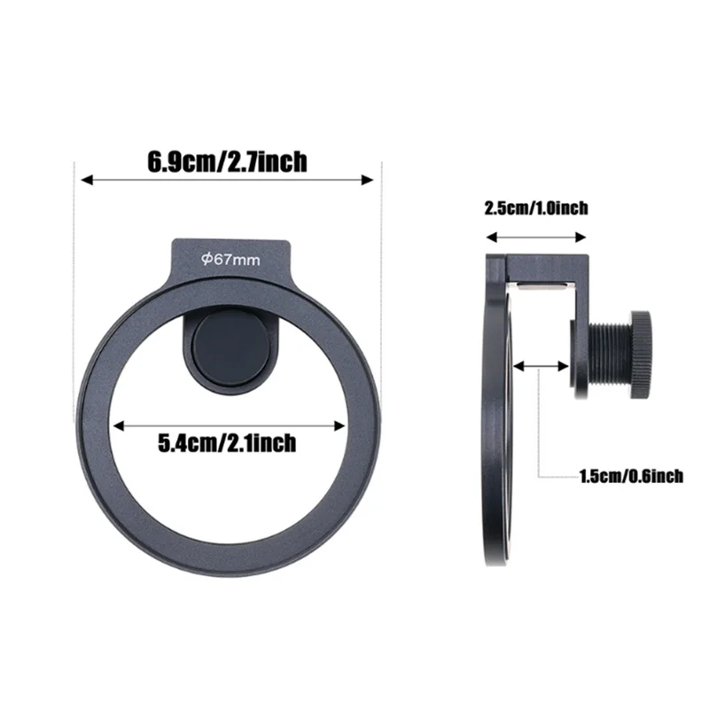 BTLIFE-For 16 15 14 Clip On Phone Camera Lens Filter 67Mm Filter Clip Holder ND Filter 87HC