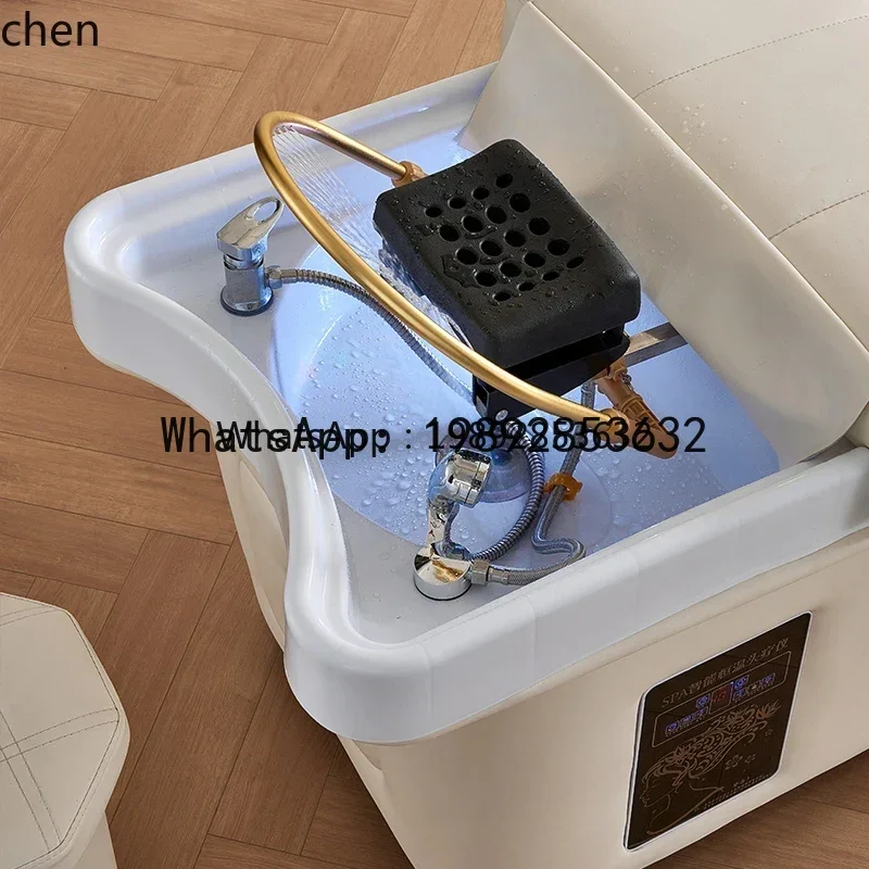 AA Water circulation shampoo bed barber shop with fumigation full lying ear massage beauty salon