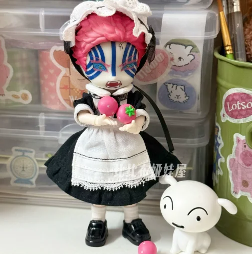 あかざ Akaza Cosplay Doll 1/12 Bjd Handmade Clothes Water Sticker Faceplates Anime Game Cosplay Toy
