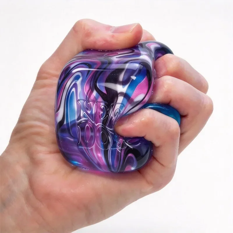 Schylling Needoh Nice Cube Swirl Swirled Marbled Fidget Toy Maltose Slow Rebound Hand Stress Squeeze Toy For Sensory Calming