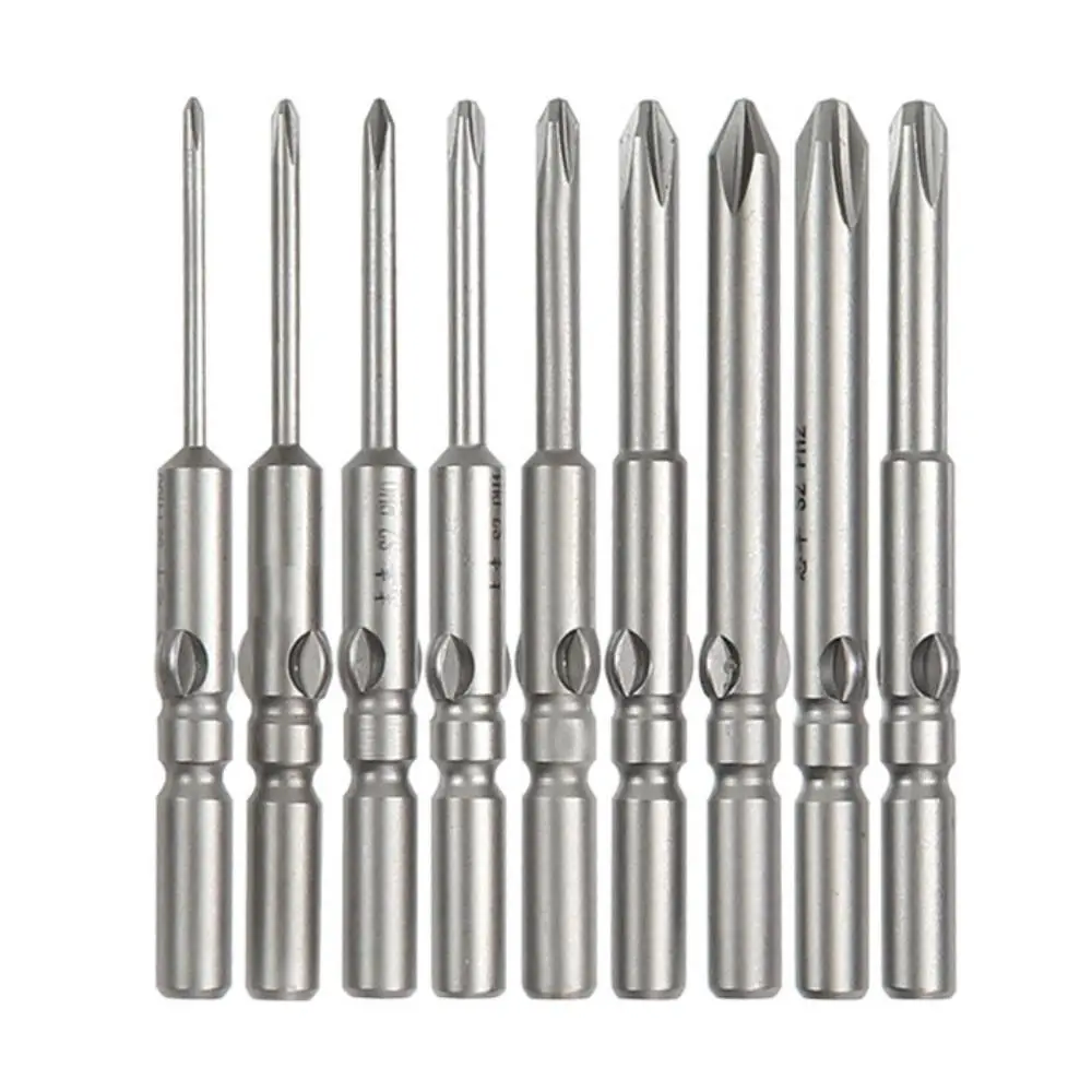 Length 60mm Screwdriver Bit Multiple Sizes High Hardness Electric Screwdriver Bit S2 Material No Slipping