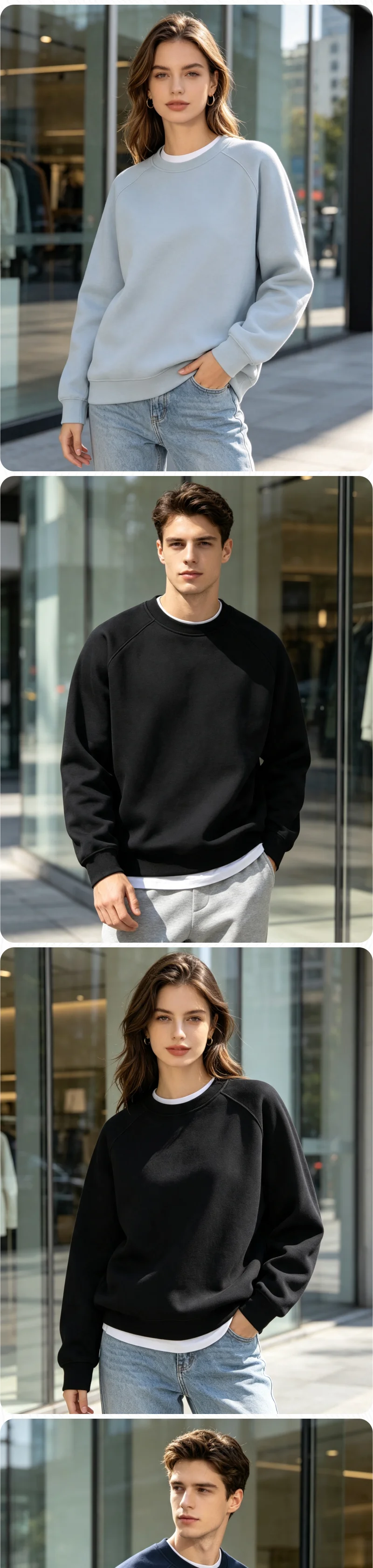 Individuelle Logos, Druck, Stickerei, DIY-Text, Neuer Dünner Frühlings-Herbst-Pullover mit Rundhalsausschnitt, Unisex, Hochwertig, Lässig, für Männer und Frauen – Detail 7