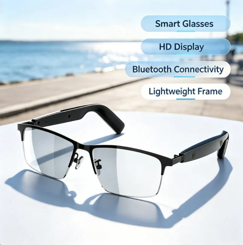 Smart Bluetooth Glasses, Music & Call, Cycling Polarized Smart Sunglasses, Long Battery Life